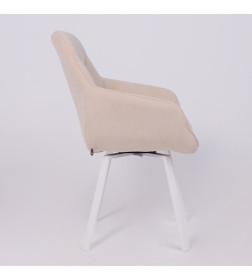 Стул ROMEO SMILE 360, b03 CREAM LUX\белый