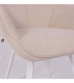 Стул ROMEO SMILE 360, b03 CREAM LUX\белый