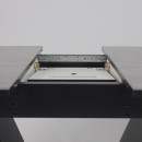 Стол ДРЕЗДЕН, керамика 0 кат. 1300(1615)*800, Камень серый Greys grey/Черный (124096) 