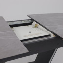 Стол ДРЕЗДЕН, керамика 0 кат. 1300(1615)*800, Камень серый Greys grey/Черный (124096) 