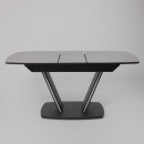 Стол ДРЕЗДЕН, керамика 0 кат. 1300(1615)*800, Камень серый Greys grey/Черный (124096) 