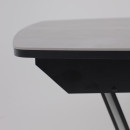 Стол ДРЕЗДЕН, керамика 0 кат. 1300(1615)*800, Камень серый Greys grey/Черный (124096) 