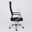Кресло офисное Iris Chrome, DMS, крестовина хром. сетка черная (127380) 