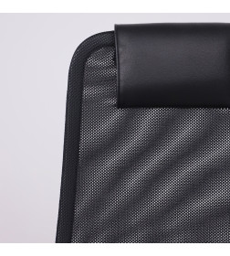 Кресло офисное Iris Chrome, DMS, крестовина хром. сетка черная