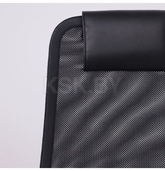 Кресло офисное Iris Chrome, DMS, крестовина хром. сетка черная (127380) 