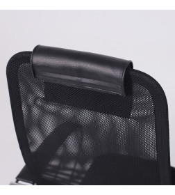 Кресло офисное Iris Chrome, DMS, крестовина хром. сетка черная