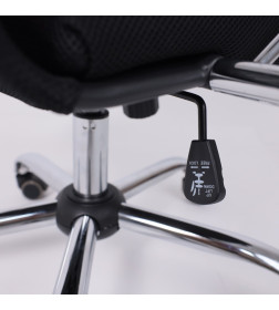 Кресло офисное Iris Chrome, DMS, крестовина хром. сетка черная