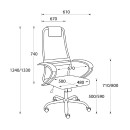 Кресло офисное Iris Chrome, DMS, крестовина хром. сетка черная (127380) 