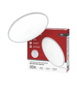 Светильник светодиодный NEO MYSTERY-9540-WH 95Вт 230В 4000K 7600Лм 465x60мм белый IN HOME