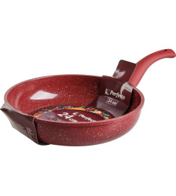 Сковорода алюминиевая с антипригарным покрытием 24х5.5 см Cook&Fun, бургундия, PERFECTO LINEA
