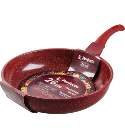 Сковорода алюминиевая с антипригарным покрытием 26х5.8 см Cook&Fun, бургундия, PERFECTO LINEA