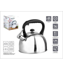 Чайник со свистком, нержавеющая сталь, 3.0 л, Nilgiri, PERFECTO LINEA