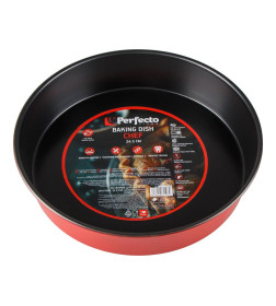 Форма для выпечки, круглая, 24,5х5 см, антипригарное покрытие, CHEF,  PERFECTO LINEA