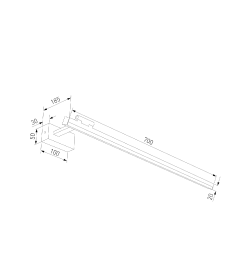 Светильник настенный светодиодный Acento латунь ES