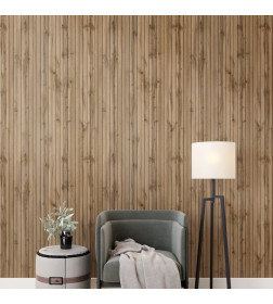 Панель стеновая реечная МДФ STELLA Beats Light Пекан 2700X119X16 мм