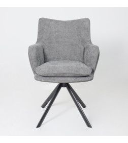 Стул TRUMP-R 360, g22 GRAPHITE шенилл LUX - Graphite замша LUX\черный