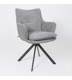 Стул TRUMP-R 360, g22 GRAPHITE шенилл LUX - Graphite замша LUX\черный