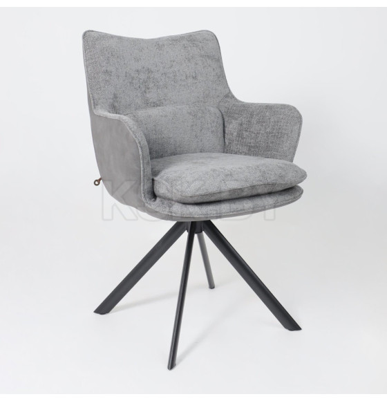 Стул TRUMP-R 360, g22 GRAPHITE шенилл LUX - Graphite замша LUX\черный (126503) 