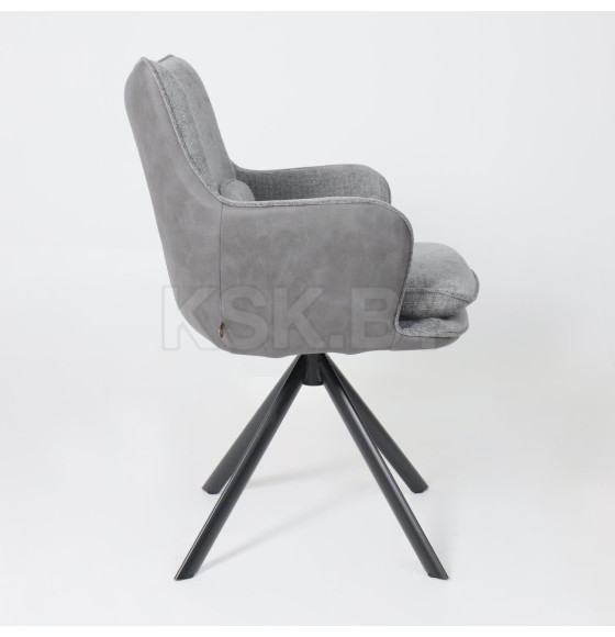 Стул TRUMP-R 360, g22 GRAPHITE шенилл LUX - Graphite замша LUX\черный (126503) 