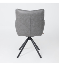 Стул TRUMP-R 360, g22 GRAPHITE шенилл LUX - Graphite замша LUX\черный