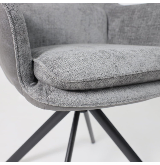 Стул TRUMP-R 360, g22 GRAPHITE шенилл LUX - Graphite замша LUX\черный (126503) 