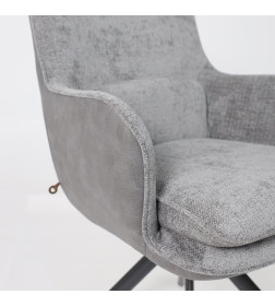 Стул TRUMP-R 360, g22 GRAPHITE шенилл LUX - Graphite замша LUX\черный