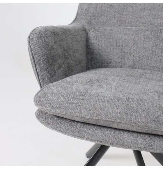 Стул TRUMP-R 360, g22 GRAPHITE шенилл LUX - Graphite замша LUX\черный (126503) 