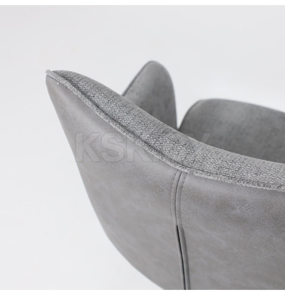 Стул TRUMP-R 360, g22 GRAPHITE шенилл LUX - Graphite замша LUX\черный (126503) 