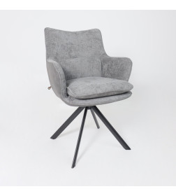 Стул TRUMP-R 360, g22 GRAPHITE шенилл LUX - Graphite замша LUX\черный