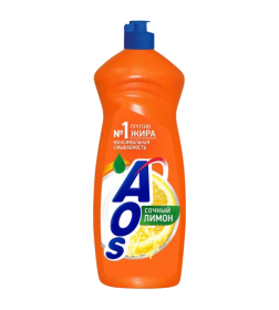 AOS Средство для мытья посуды жидкое Лимон, 900 г