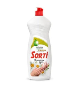 SORTI Средство для мытья посуды жидкое Бальзам с экстрактом ромашки, 900 г