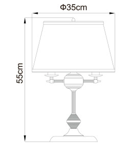 Лампа настольная декоративная Arte Lamp ALICE A3579LT-3AB