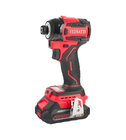 Шуруповер Felisatti аккумуляторный ударный,HEX-impact, 180 НМ,  0-3800 уд/мин, 0-3500 об/мин,  2*2 а/ч, кейс