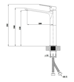 Смеситель Esko St.- Petersburg для умывальника, SPb 25