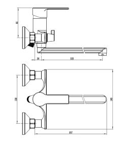 Смеситель Voda Raft для ванны, RF31