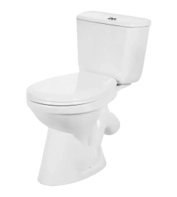Унитаз напольный Твист нижний подвод, сиденье полипропилен, косой выпуск WH30.2.195