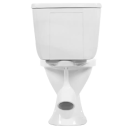 Унитаз напольный Твист нижний подвод, сиденье полипропилен, косой выпуск WH30.2.195 (WH30.2.195) 