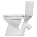 Унитаз напольный Твист нижний подвод, сиденье полипропилен, косой выпуск WH30.2.195 (WH30.2.195) 