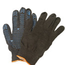 Перчатки трикотажные с ПВХ  х/б 10 кл. 170 текст. 20 размер , черные, 00456 (00456) 