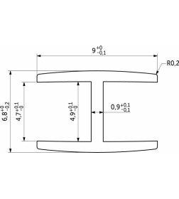 Планка соединительная 4мм L=600мм,матовая