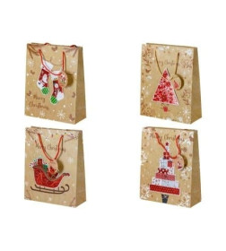 Пакет для подарка бумажный 26*32*10 см (HEDY-182, код 295371) МИКС