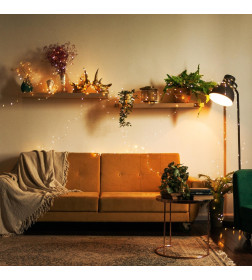 Гирлянда светодиодная "Роса" 100м 1000 диодов Пульт ДУ Теплый белый свет, провод проз. ULD-S1000-300-DTA-RC WARM WHITE IP44 Uniel