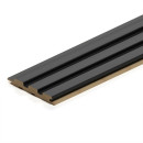 Панель стеновая реечная МДФ STELLA Beats De Luxe Black Lead 2700X119X16 мм