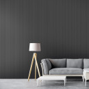 Панель стеновая реечная МДФ STELLA Beats De Luxe Black Lead 2700X119X16 мм