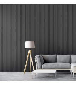 Панель стеновая реечная МДФ STELLA Beats De Luxe Black Lead 2700X119X16 мм