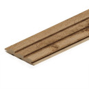 Панель стеновая реечная МДФ STELLA Beats Light Пекан 2700X119X16 мм