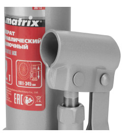 Домкрат гидравлический бутылочный, 2 т, h подъема 181–345 мм Matrix