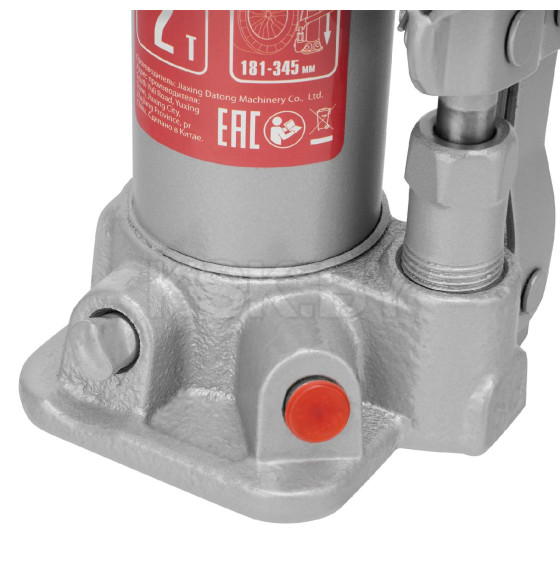 Домкрат гидравлический бутылочный, 2 т, h подъема 181–345 мм Matrix (50715) 