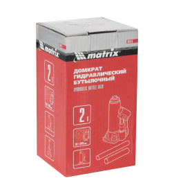 Домкрат гидравлический бутылочный, 2 т, h подъема 181–345 мм Matrix