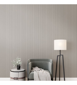 Панель стеновая реечная МДФ STELLA Beats De Luxe Sandgrau 2700X119X16 мм